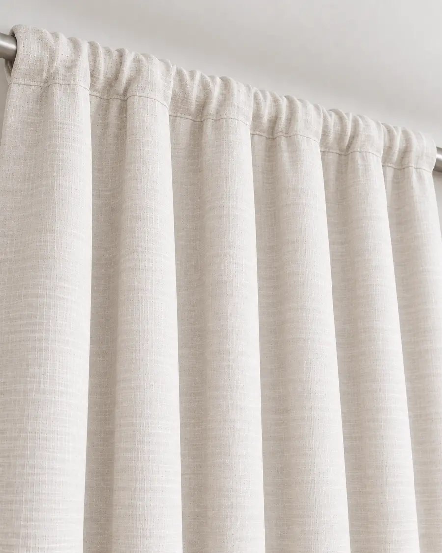 Rod pocket curtain heading